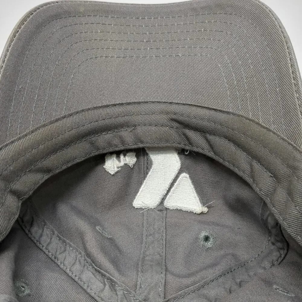Baseball Cap Gray One Size YMCA Logo Adjustable Slideback Cotton Twill Hat